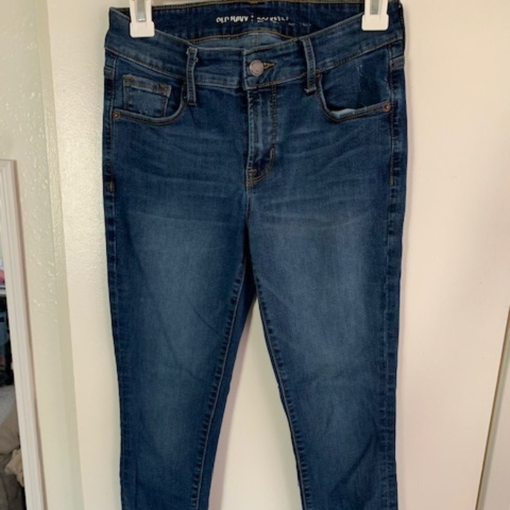 Rockstar Ankle Skinny Stretch Jeans Frayed Bottom